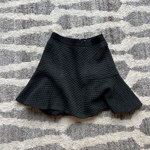 Rebecca Taylor quilted dark grey ruffle skirt size 4